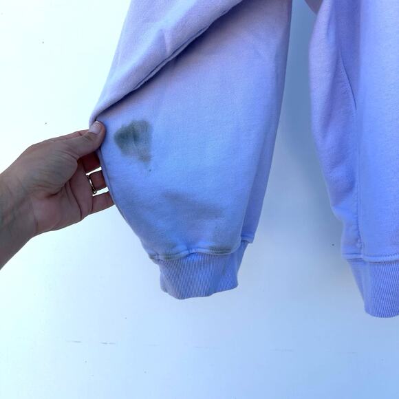 Daily Drills Set Vintage Crew Sweatshirt Super Shorts Lilac Purple Medium Large - Picture 13 of 13